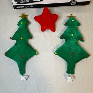 Christmas Tree and Red Star Nose set for Car Window Costume Decoration